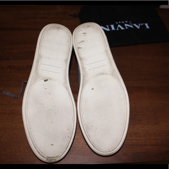 Men’s Lanvin Metallic Silver Sneakers - Picture 3 of 4